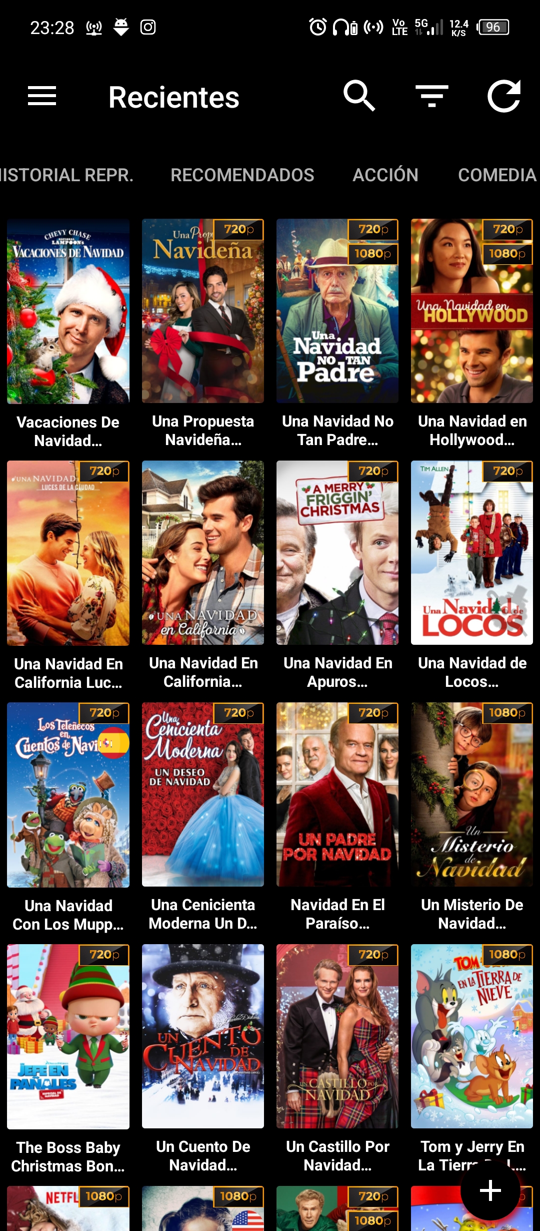 List of Available Categories on MoviePlus app