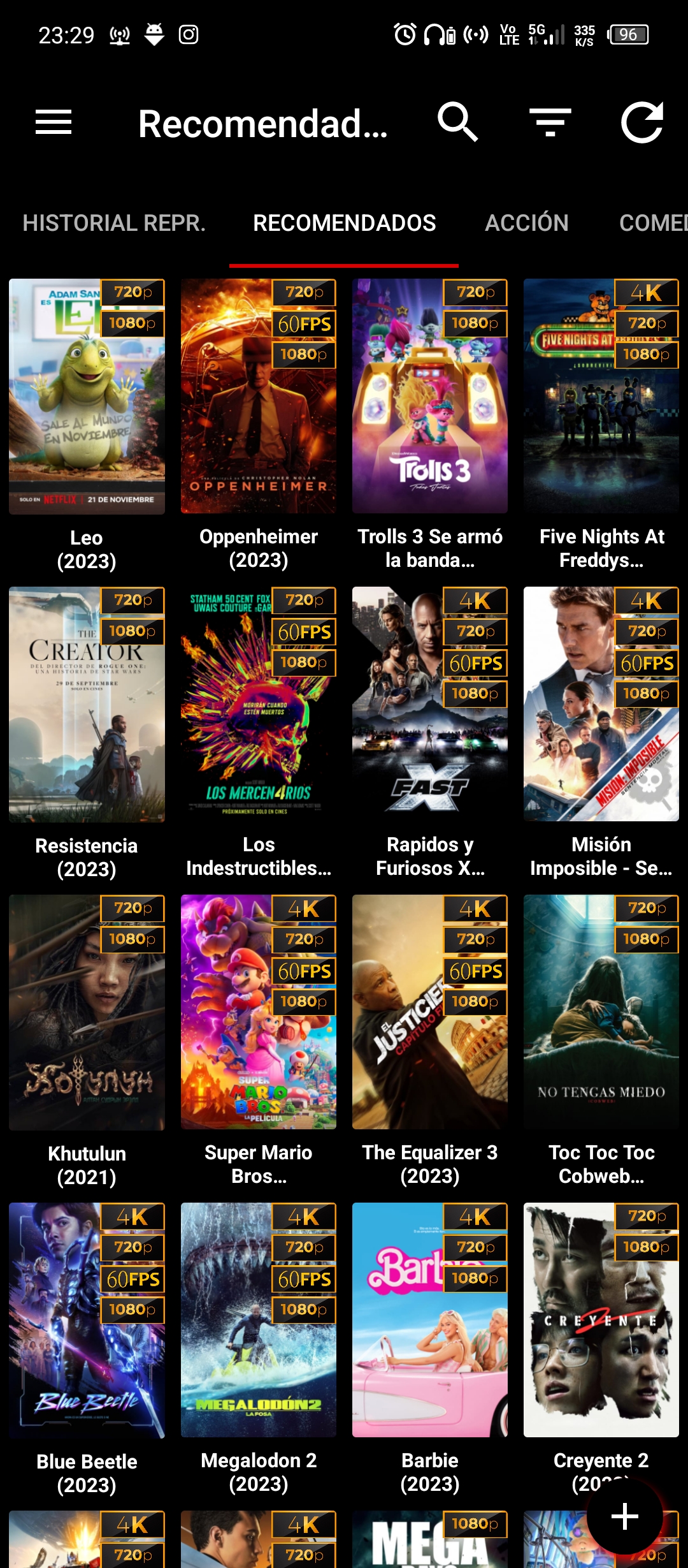 Choose any Category in Movieplus app